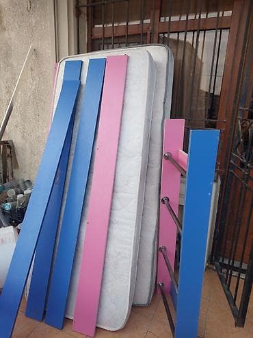 lamini mebel: Oğlan və qız üçün, Çarpayı, Matras ilə, Siyirməsiz, Laminat — 4