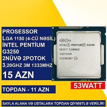 printer islenmis: Prosessorlar “LGA 1150 (4cü nəsil) İntel Pentium” SAYLA ALANA VƏ — 4