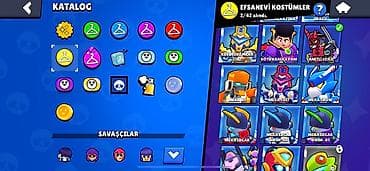 Brawl Stars oyun hesabı – yüksək səviyyəli kosmetik kolleksiya - Oyun — 2