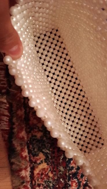 Сумки: Mirvari fakturalı əl işi çanta - Material: Süni mirvari boncuklardan — 6