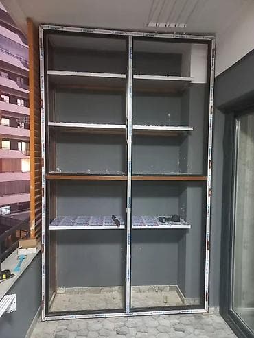 vitrin dolab: Düz dolab, Eyvan üçün, Açılan, Quraşdırıla bilən, 4 qapılı — 6