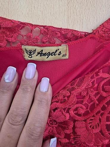 Angel’s brendi qırmızı ziyafət paltarı - Model: Asimmetrik ətəkli — 2