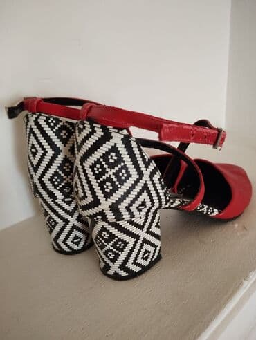 Tuflilər: Tuflilər, Ölçü: 39, rəng - Qırmızı, İşlənmiş — 2