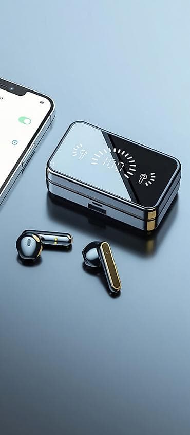 casper notebook qiymeti: Güzgü səthli rəqəmsal göstəricili TWS Bluetooth qulaqlıqlar - Metalik — 2