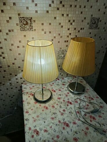 Stol lampaları: İki ədəd stolüstü lampa dəsti Tam işləkdi, heç bir nasazlığı yoxdur. - — 1