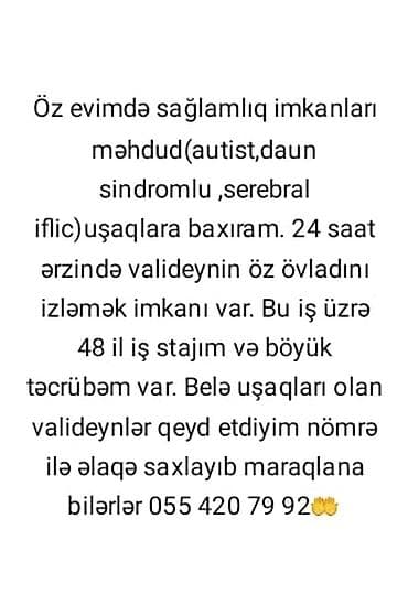 rusya: Xüsusi qayğıya ehtiyacı olan uşaqlara ev şəraitində fərdi baxım — 1