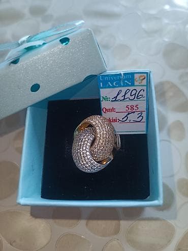 kişi uzuk: Üzük, Sarı qızıl, 585 Əyar — 1