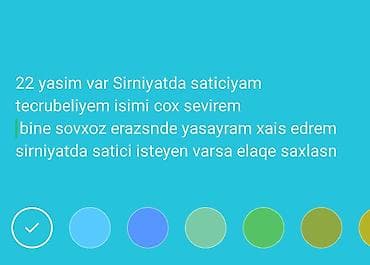 sumqayitda is elanlari: Satış məsləhətçisi, Qadın, 22 yaş, 1-2 illik təcrübə, Qida məhsulları — 1