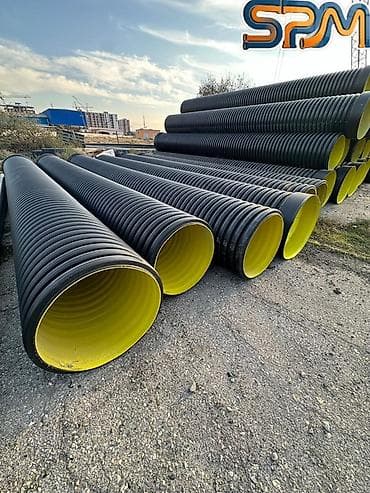 Kanalizasiya borusu, Qofralı, Plastik, 500 mm, Yeni