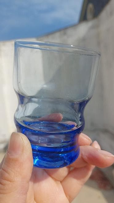 meduza qab: Stəkanlar, rəng - Mavi, Şüşə — 4