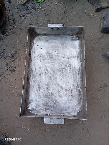 Qalın paslanmaz poladdan manqal (3 mm) — 50x32x8 sm Keyfiyyətli və — 3
