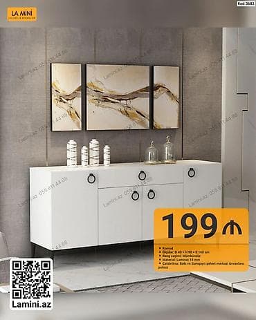 Məhsul: Komod (Kod: 3683) • Ölçülər: Dərinlik 40 sm × Hündürlük 90 sm