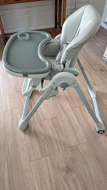Uşaq dünyası: Kinderkraft uşaq yemək stulu – boz rəng - Geniş və çıxarılan süfrə — 3