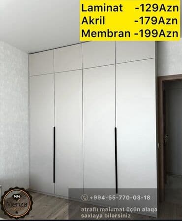 isqaf: Yeni, Açılan, 4 qapılı Düz dolab, Qarderob, paltar dolabı — 1