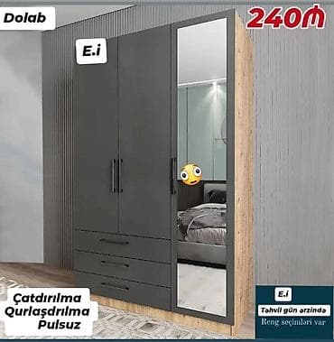 Mebel dəstləri – şkaf və komod modelləri 1) İdeal 3 qapılı dolab - — 2