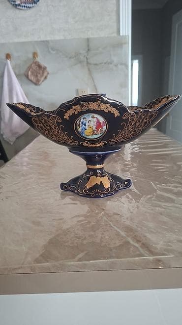 Qəhvə dəsti, rəng - Göy, Keramika, 2 nəfərlik — 1