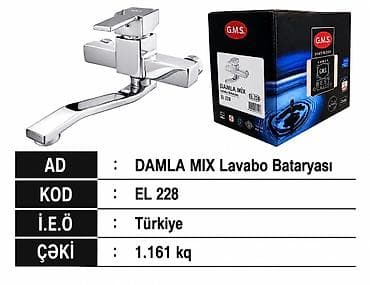 G.M.S. DAMLA MIX Lavabo Batarayası - Model/kod: EL 228 - Mənşə — 1