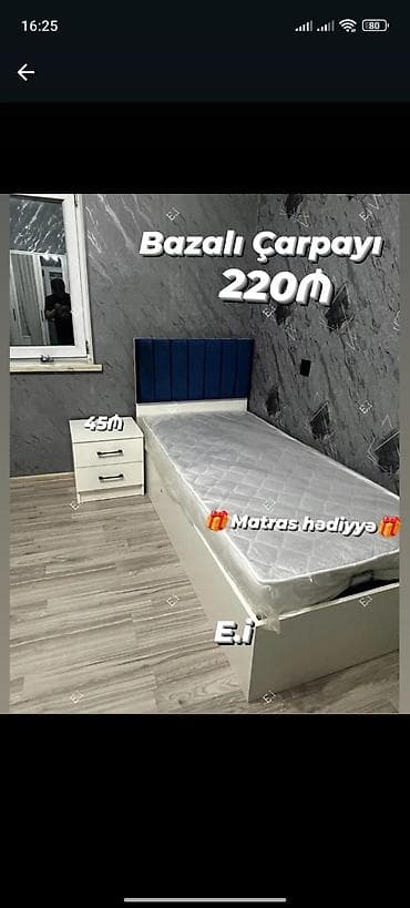 Yeni, Təknəfərlik çarpayı, Bazalı, Matras ilə