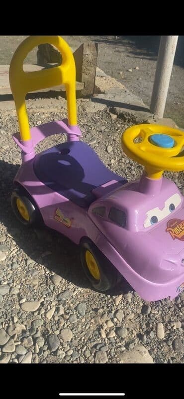 машины для детей: Uşaq yürümə maşını – “Cars” temalı - Rəng: bənövşəyi gövdə, sarı — 2