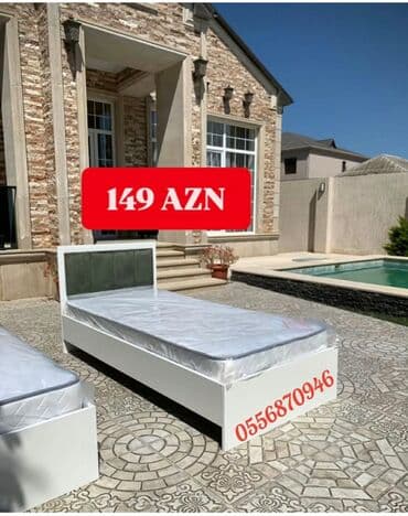 divan çarpayı: Yeni, Təknəfərlik çarpayı, Bazasız, Matras ilə, Siyirməsiz, Azərbaycan — 1