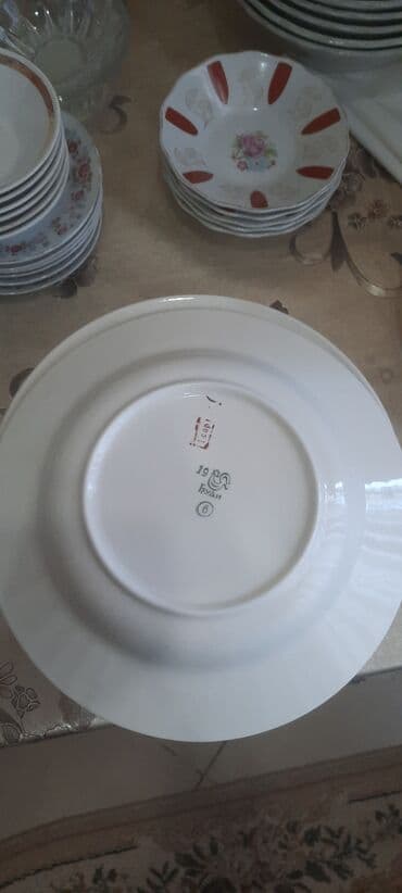 ucuz qab qacaqlar: Boşqablar, rəng - Ağ — 9