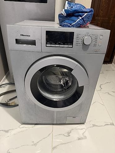 hisense l830: Hisense paltaryuyan maşın – model WF U6012S - Ön yükləməli, gümüşü — 1