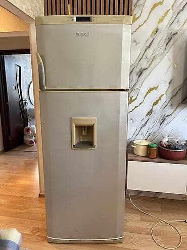 samovar satilir: 2 qapılı Beko Soyuducu Satılır, rəng - Bej, Dispenserli — 1