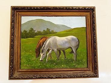 qarabağ galatasaray: Qarabağ atları 90 cı illerin tablosu yağlı boya ile çekilib 50x40 — 4