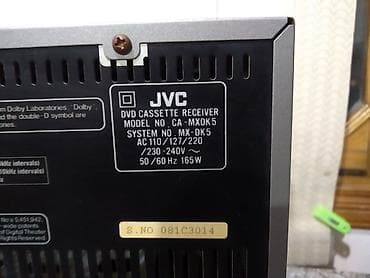 jvc maqintafon: Audio sistem JVC. CA MX DK 5 əla ishlək vəziyyəttə 4,500 watt — 4