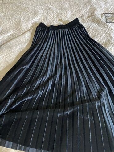 uzun etek: Qadın ətəkləri dəsti - Model 1: Zeytun-yaşıl rəngdə, uzun, axıcı — 2