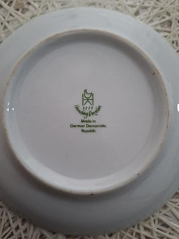 duru yağ: Çay dəsti, rəng - Ağ, Farfor, 6 nəfərlik, Almaniya — 1