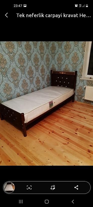 Новый, Односпальная кровать, Без подьемного механизма, С матрасом, Без выдвижных ящиков, Азербайджан — 3