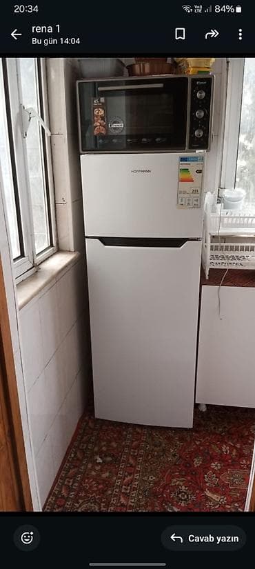 soyuducu evden satiw: 2 qapılı Hoffman Soyuducu Satılır, rəng - Ağ — 1
