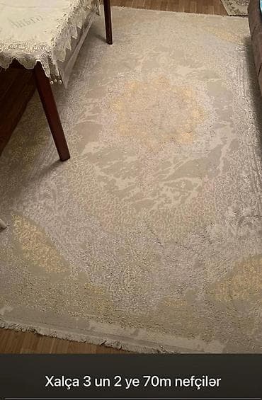 Xalça – 3×2 m ölçü - Rəng palitrası: açıq bej/krem tonlarında, zərif lalafo.az -da Xalça – 3×2 m ölçü - Rəng palitrası: açıq bej/krem tonlarında, zərif