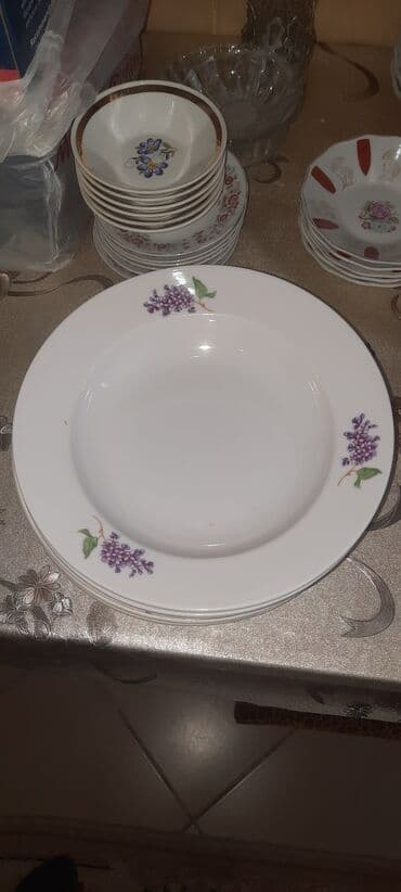 ucuz qab qacaqlar: Boşqablar, rəng - Ağ — 13