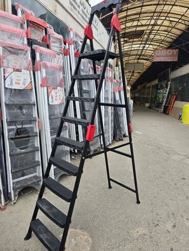 Məişət və peşəkar işlər üçün qatlanan nərdivanlar - 3–6 pilləli — 3