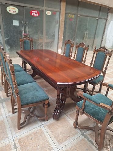 Qonaq otağı üçün, Yeni, Açılan, Oval masa, 8 stul — 10