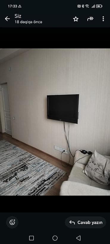 2 otaqlı mənzil – kirayə üçün - Plan: geniş zal, yataq otağı, ayrıca