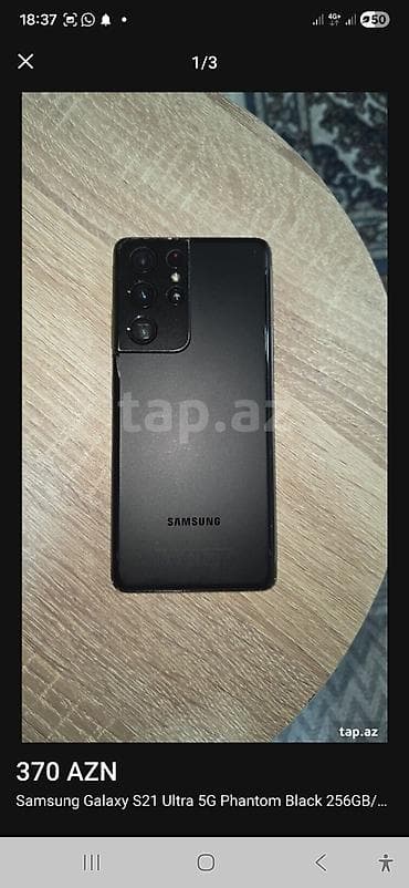 Elektronika: Samsung Galaxy S21 Ultra 5G, 256 GB, rəng - Qara — 2