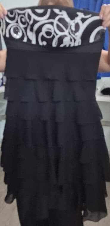 доски на заказ: Zərif qara rəngli, strapless mini don təqdim olunur. Bədənə oturan — 3