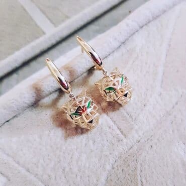 sirqalar qizil: Sırğa, Sarı qızıl, 585 Əyar, 261 g — 5