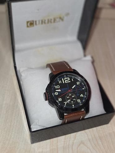 saat kamera: CURREN kişi qol saatı REAL ALICIYA ENDIRIM VAR - Klassik-qara dairəvi — 1