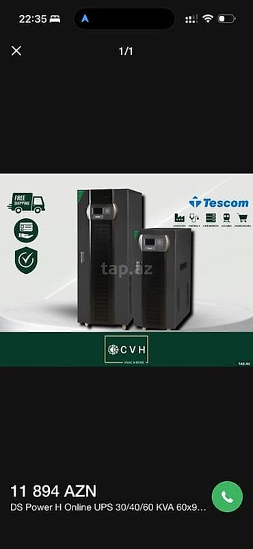 DS Power H Online UPS – Tescom Məhsul: DS Power H seriyası üç fazalı