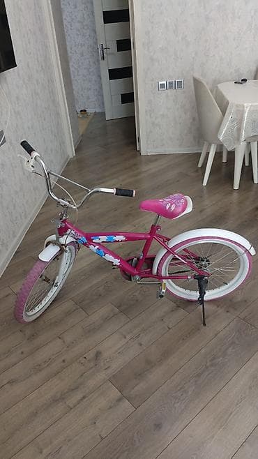 Uşaq velosipedi – 20" təkər ölçüsü - Rəng: çəhrayı-ağ, çiçək naxışlı — 8