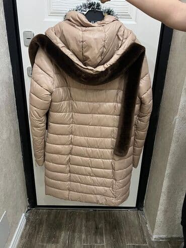 утепленные женские леггинсы: Плащ, XL, 2XL, цвет - Бежевый — 3