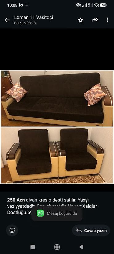2 kreslo, Divan
