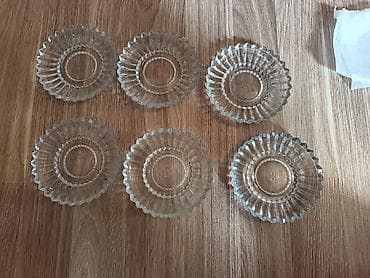 Boşqablar, 6 ədədli dəst, Şüşə