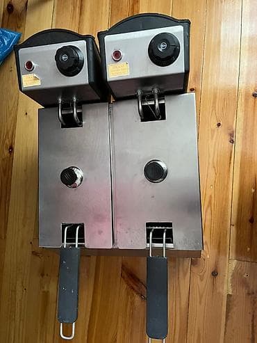 korpuslar: İkiqat elektrik fritöz - Paslanmayan poladdan korpus və yağ vannaları — 2