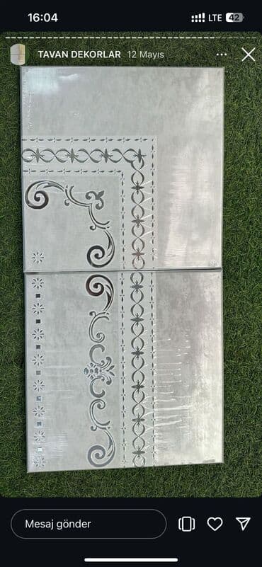 Tavan dekor panelləri – klassik naxışlı - Material: yüngül, yuyula