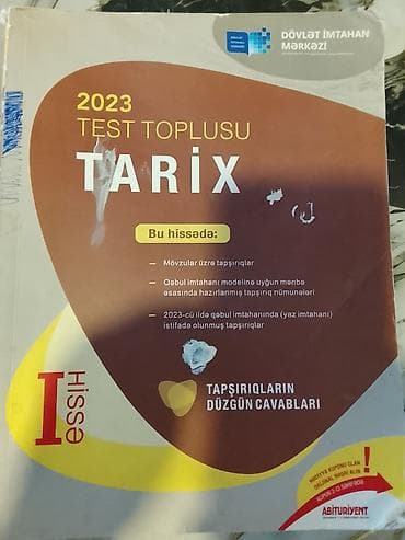 Məhsul: “2023 Test Toplusu – Tarix (I hissə)” Nəşriyyat: Dövlət